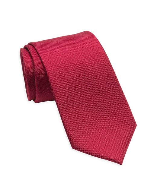 Duchamp Red Micro Neat Silk Tie for men