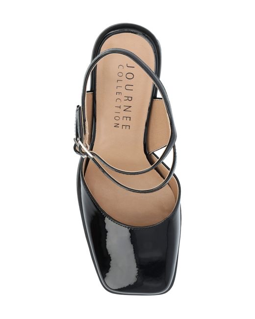 Journee Collection Black Caisey Double Strap Mary Jane Pump