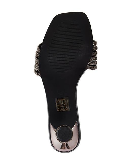 Ninety Union Black Sassy Crystal Slide Sandal