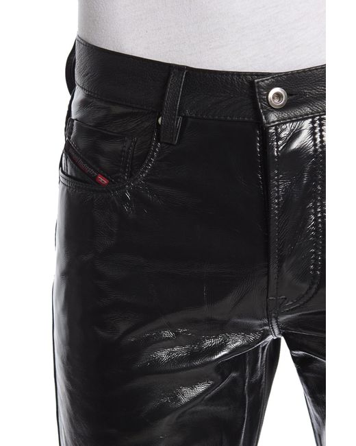diesel mens leather trousers