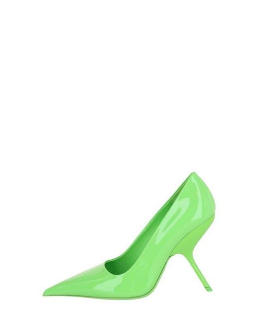 Ferragamo Green Pointed Toe Pump