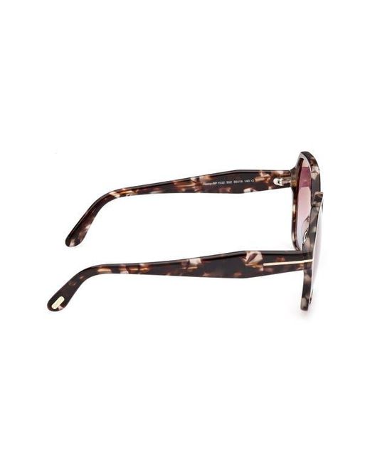 Tom Ford Pink 56Mm Gradient Square Sunglasses