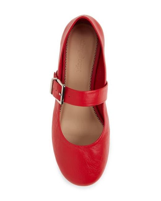 Cinq À Sept Red Sofia Mary Jane Flat
