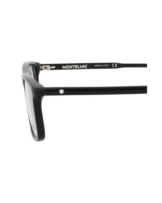 Montblanc Brown 54Mm Rectangular Optical Glasses for men