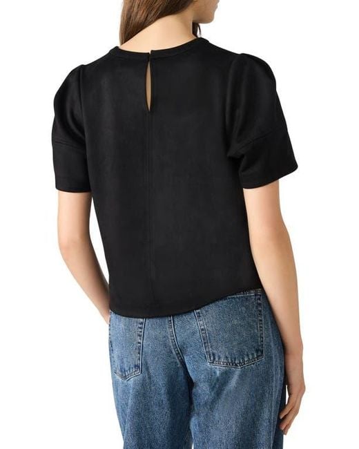 Steve Madden Black Faux Suede T-Shirt