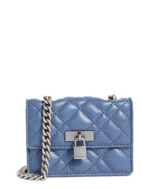 Kurt Geiger Blue Micro Birxton Convertible Shoulder Bag