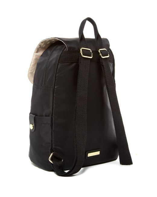 Madden Girl Black Proper Flap Nylon Backpack