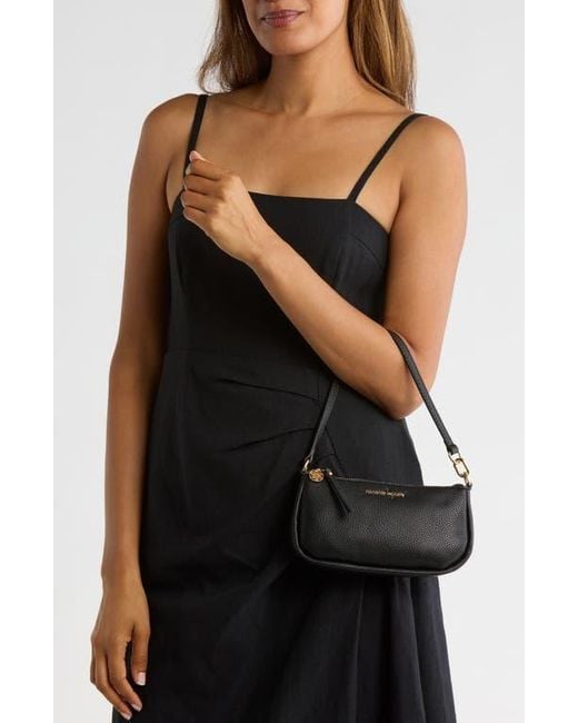 Nanette Lepore Black Frannie Convertible Baguette Shoulder Bag