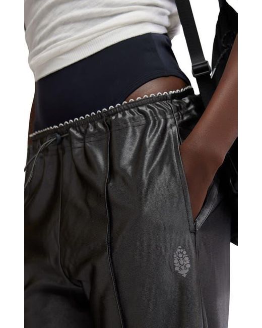 Free People Black Roll With It Drawcord Pants