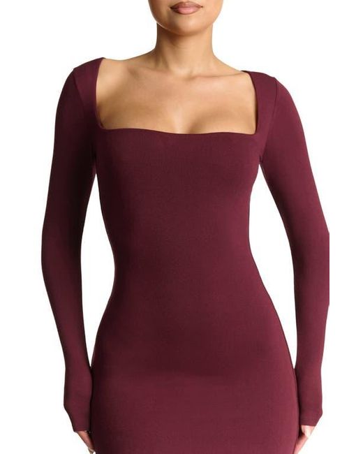 naked wardrobe burgundy dress Maroon Poplin Plain Shirt main image 1