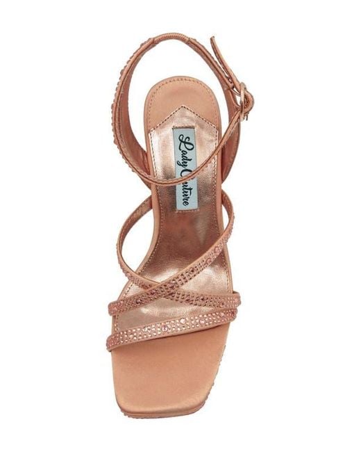 Lady Couture Natural Rhinestone Wedge Sandal