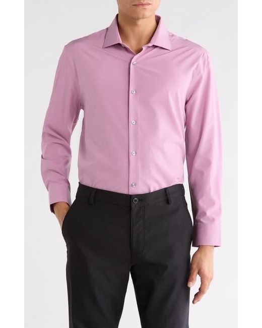 Perry Ellis Pink Performance Tech Solid Shirt for men