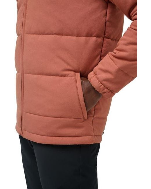 Travis Mathew Orange Climate Drop Quilted Jacket for men