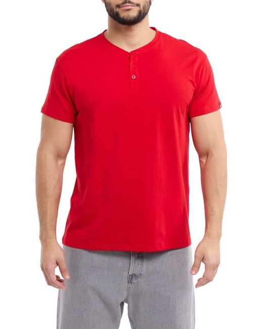 Xray Jeans Red Short Sleeve Henley for men