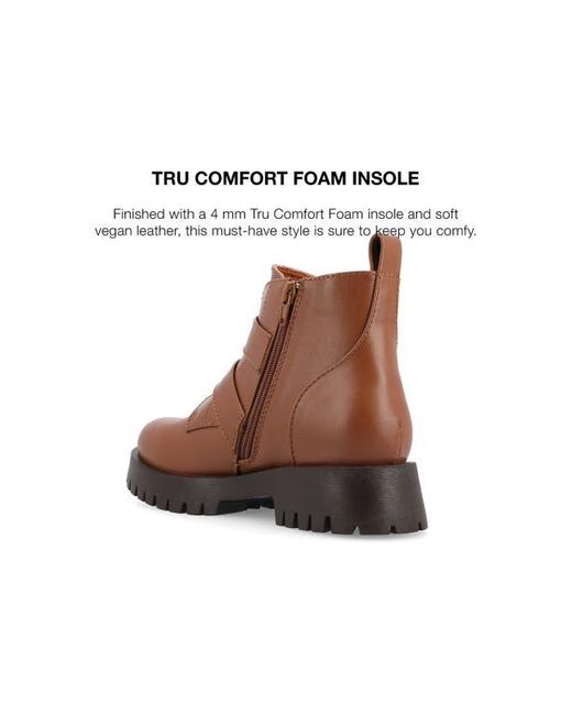 Journee Collection Brown Maebry Buckle Bootie