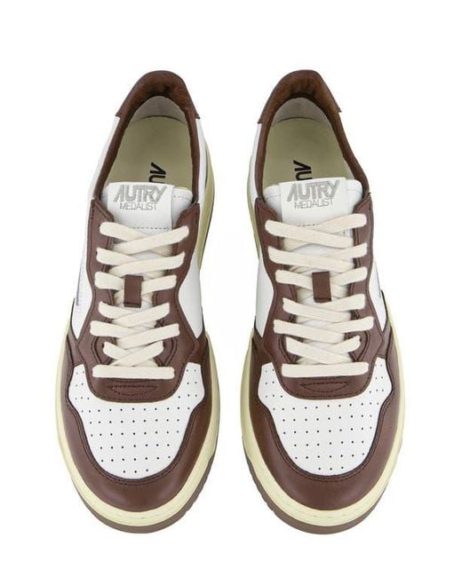 Autry White Medalist Low Top Sneaker for men