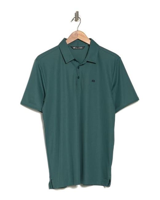 Travis Mathew Blue Knit Cotton-Blend Polo Shirt for men