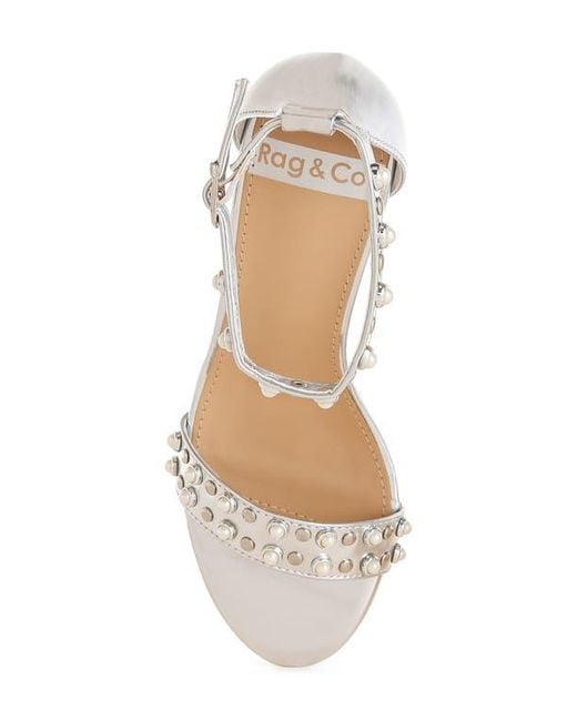 Rag & Co White Jumera Wedge Sandal
