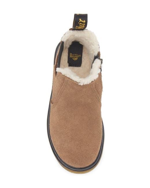 Dr. Martens Brown 2976 Faux Shearling Lined Lug Sole Boot