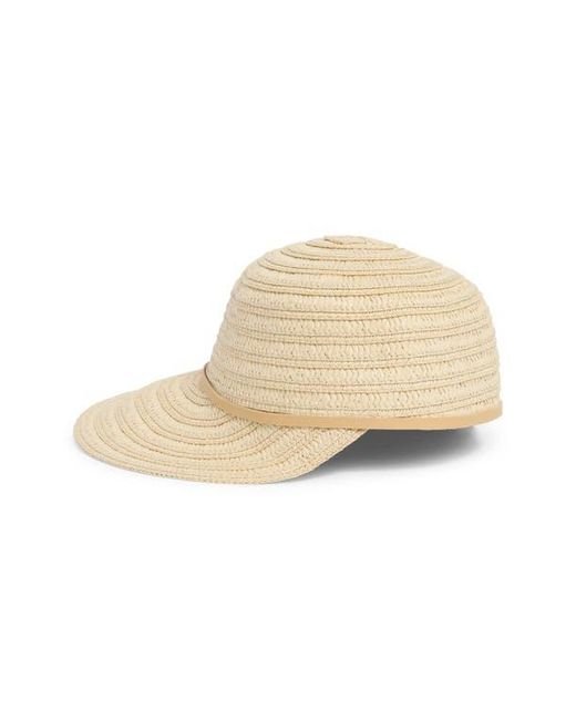 Vince Camuto Natural Straw Visor Hat