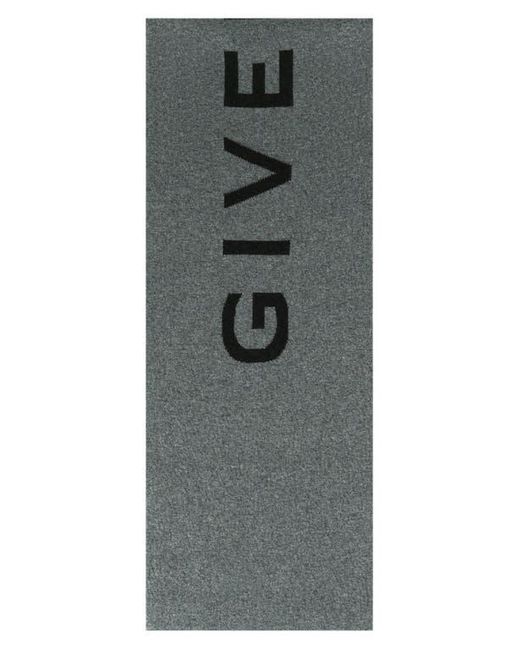 Givenchy Gray Double Face 4G Wool & Cashmere Scarf for men