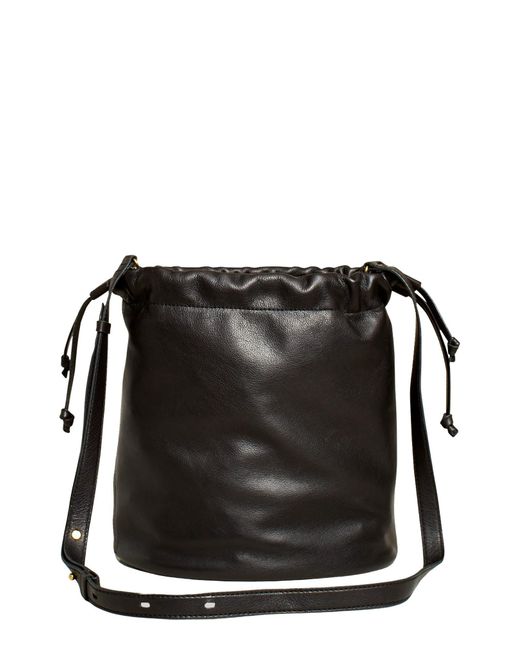 Madewell Black Piazza Leather Bucket Bag