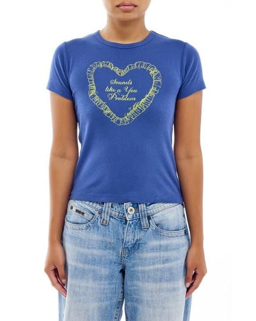 BDG Blue You Problem Graphic Baby Tee