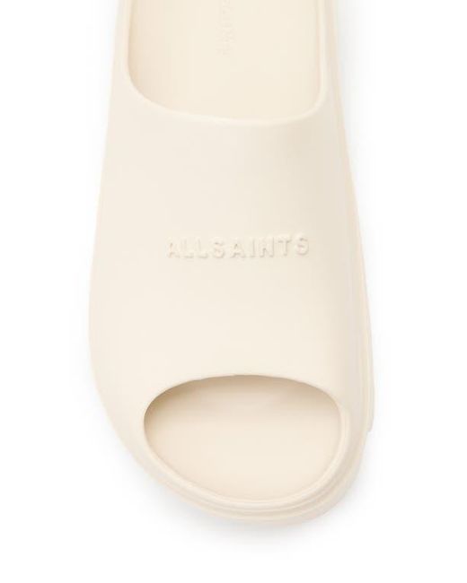 AllSaints White Eclipse Platform Slide Sandal