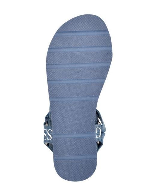 Guess Blue Avin Platform Sandal