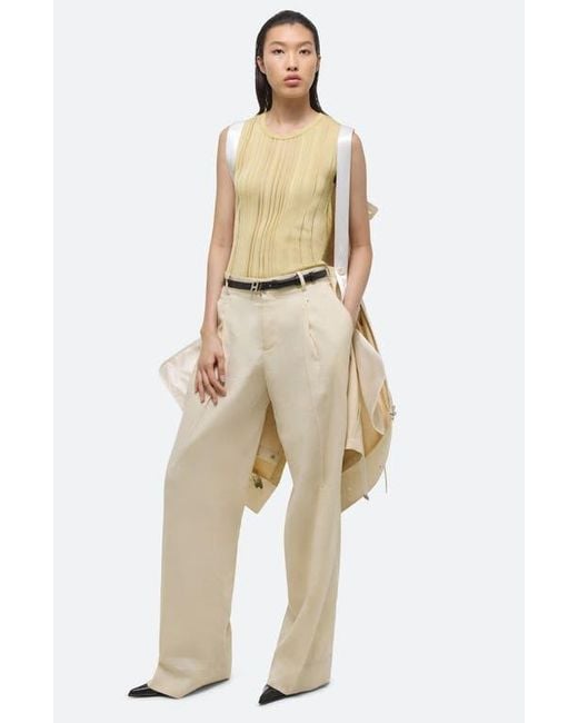 Helmut Lang Natural Open Back Semisheer Sleeveless Sweater
