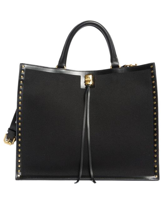 Rebecca Minkoff Black Darren Canvas & Leather Surplus Tote