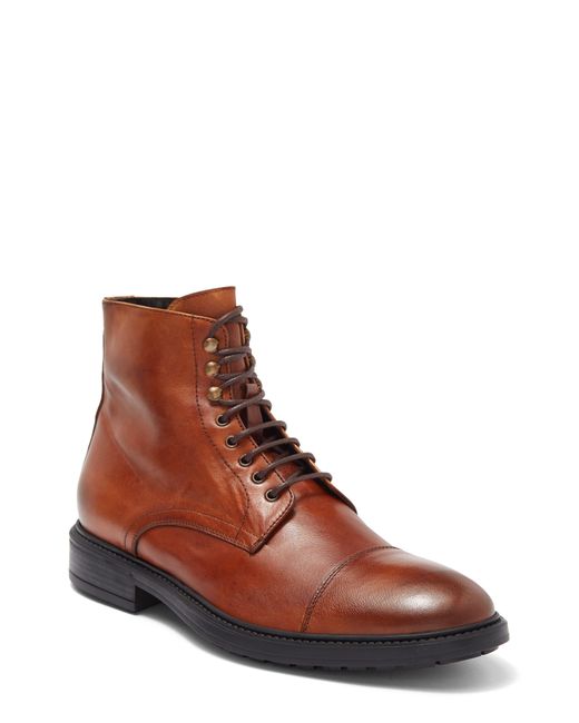 Bruno Magli Rufino Cap Toe Combat Boot in Brown for Men Lyst