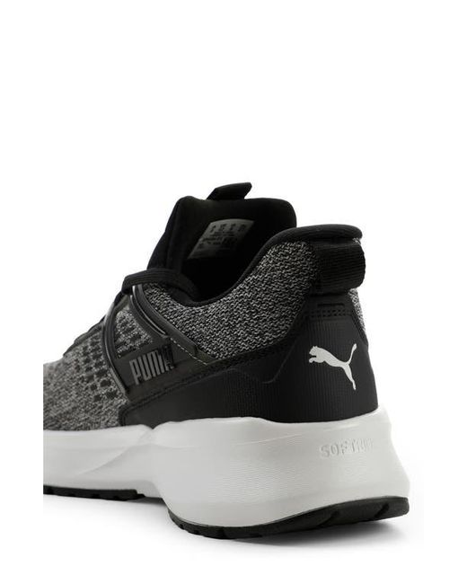PUMA Black Outpace Heather Sneaker for men