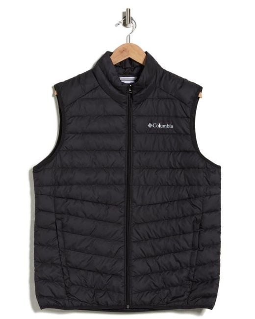 Columbia Black Foster Falls Water Repellent Puffer Vest for men