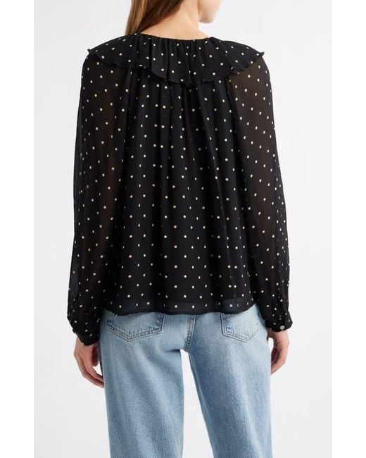 Rails Black Honora Ruffle Top