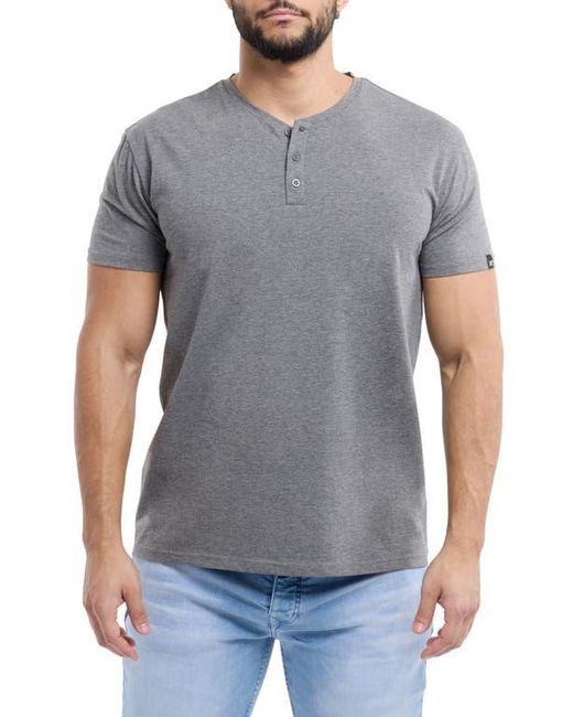 Xray Jeans Gray Short Sleeve Henley for men