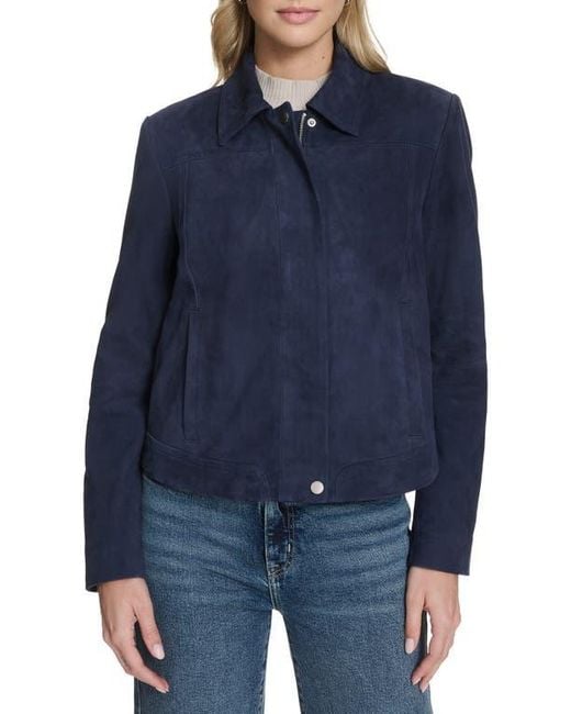 Cole Haan Blue Suede Jacket