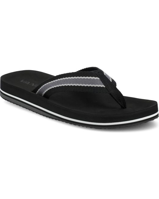 Vance Co. Black Fontana Flip Flop for men