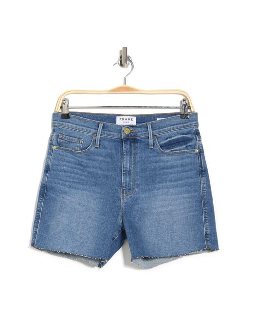 FRAME Le Tour Raw Hem Denim Shorts In 