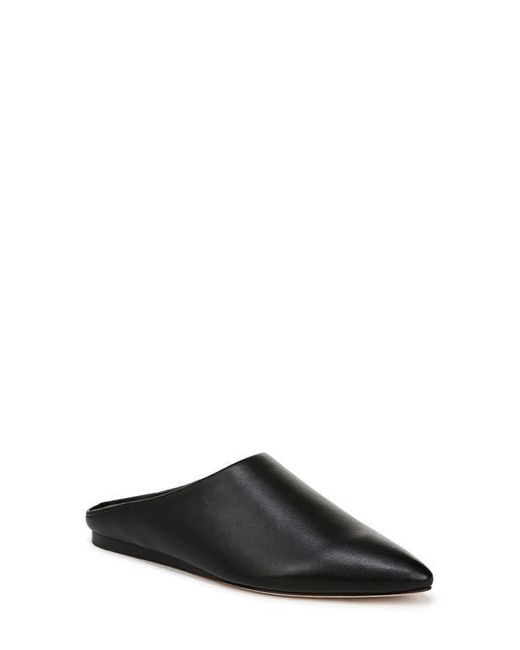 Vince Black Cayslip Pointed Toe Mule