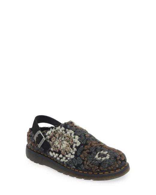 Dr. Martens Black Isham Wool Blend Slingback Clog