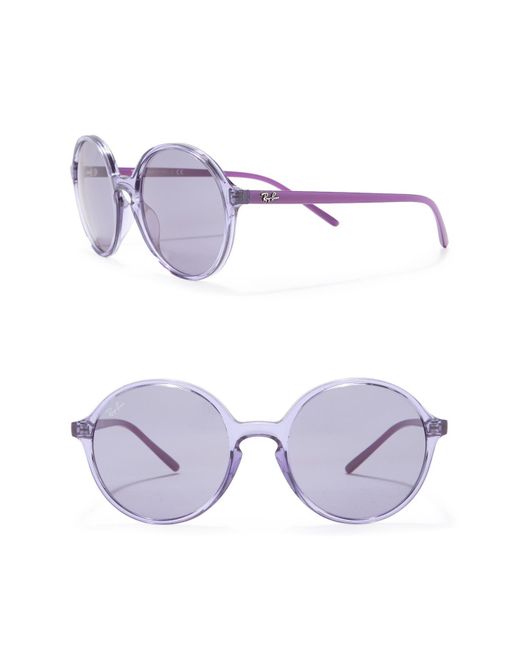 Ray-Ban Purple Ray-ban 53mm Round Sunglasses