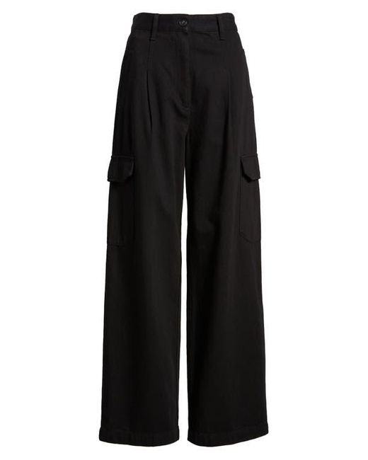 Rag & Bone Black Cassidy Featherweight Wide Leg Cargo Pants