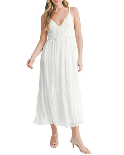 Lush White Crochet Top Dress