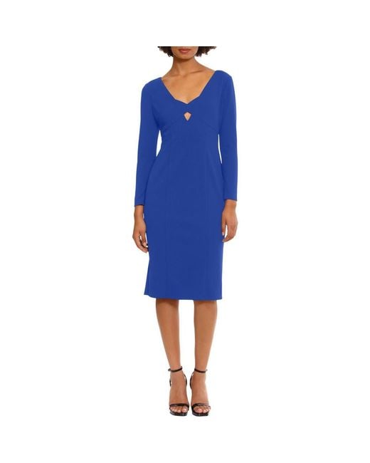 Blue keyhole dress best sale