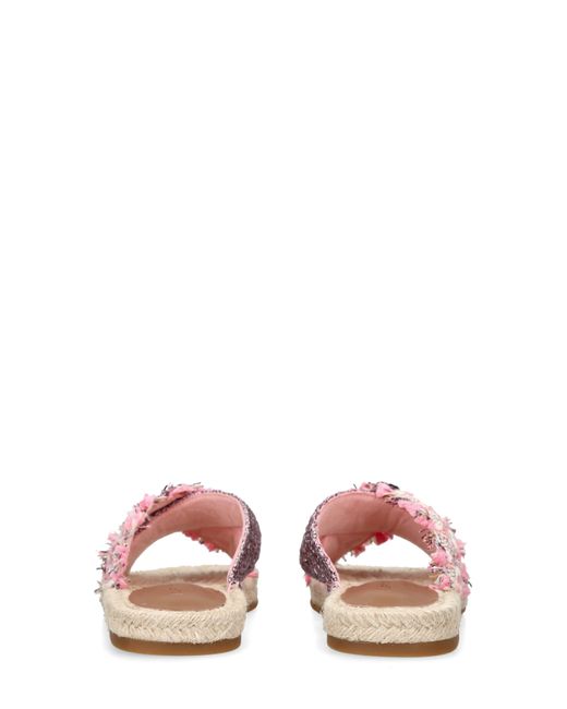 Kurt Geiger Pink Kensington Espadrille Slide Sandal