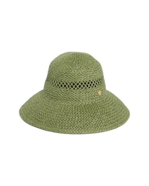 BCBGeneration Green Straw Bucket Hat