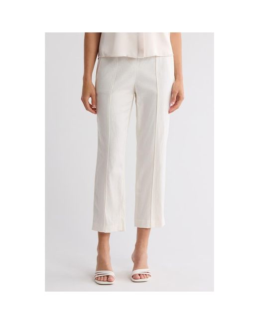 Vince White Mid Rise Tapered Pull-On Pants