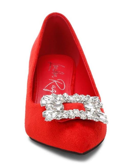LONDON RAG Red Peyton Pointed Toe Pump