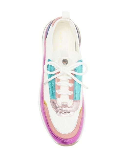 Kurt Geiger Pink Kensington Knit Sneaker